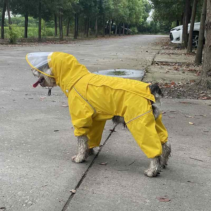 犬用 雨合羽  犬の御父っつぁんの 夏 軽さ 小型 犬 雨合羽 ファスナー 4本 足 オールインクルーシブ 雨合羽 テディ シュナウツァー