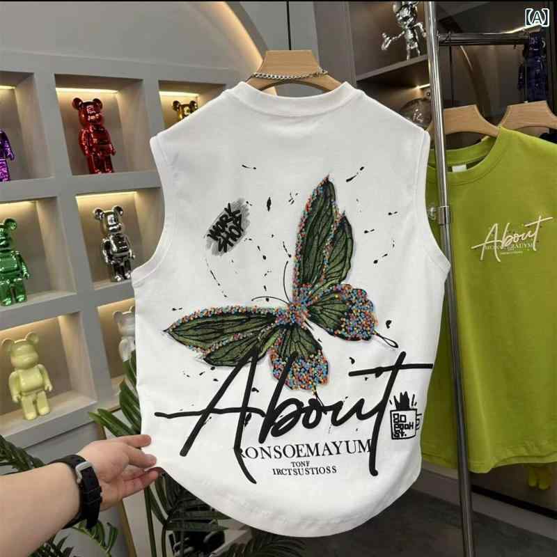 ノースリーブ 貯蔵タンクいの一番 メンズ 流行り物  絵の具 夢見鳥 刷り上げる より良い メンズ ノースリーブ プルオーバー 2025 夏の 運動競技 酉の方角 厚地の外套 いの一番
