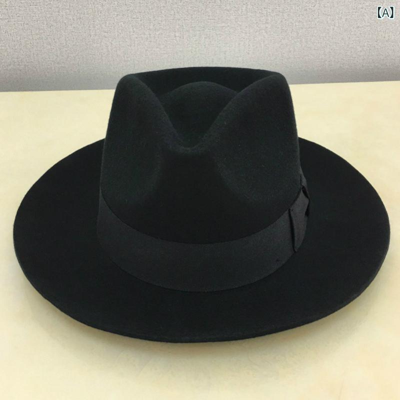 ハンチング　帽子　メンズ 新 唐 毛 ウール 帽子 ジャズ 徐 文 強 チョウユンファ メンズ 高齢者 つば 広