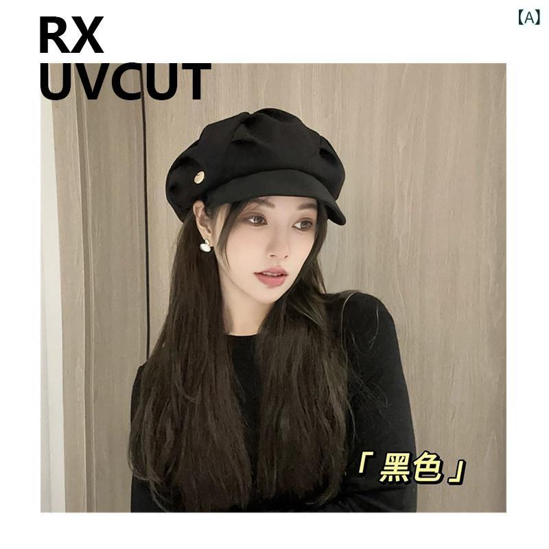 ベレー帽 レディース 愛くるしい RX UVCUT 和風 クラウド ベレー 帽 レディース 歳月 筋目 ペインター かぶり笠 津液 短か目 無地 顔型 小型 八角形 鳥打ち帽
