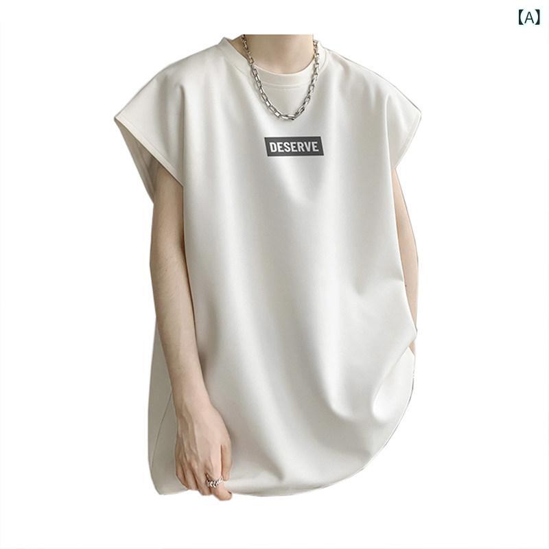 Tシャツ　メンズ　セットアップ 厚手 スエード ノースリーブ Tシャツ メンズ 夏 クール ベストと ショート パンツの な スーツ