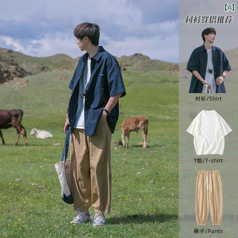 ティーシャツ メンズ セットアップ Semir  シティ 男の子 プルオーバー メンズ 半袖 上衣 若 押し出し 夏服 背広 裏地 服 メンズファッション-その他