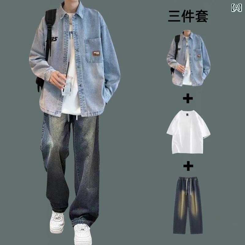 プルオーバー メンズ セットアップ 烏兎 小っちゃい な 連合王国 メンズ 春 上衣 メンズ背広 心地好い ジーンズプルオーバー スリー天下太平背広