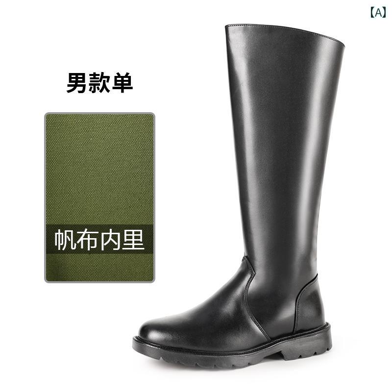 ハイカット　シューズ　メンズ 乗馬 ブーツ メンズ ガード オブ オナー レディース 春秋 ロング ジッパー 旗揚げ 革 ハイ オーバー ニーブーツ｜みやショップ店 7,344円
