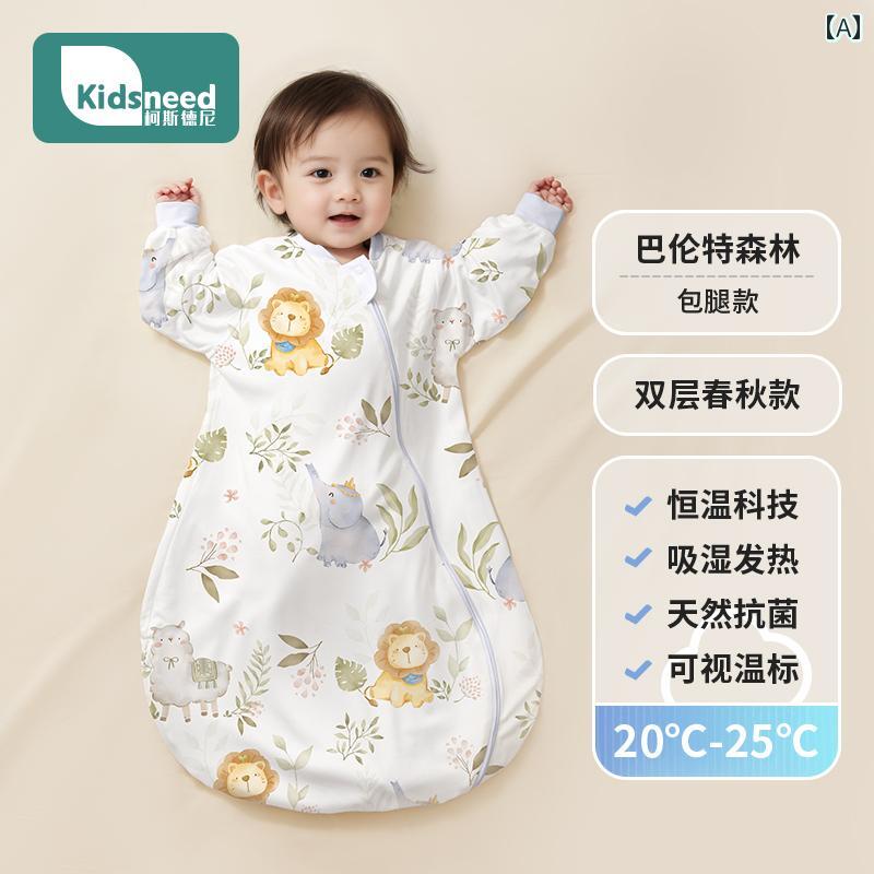 ベビー服　春秋 ベビー 春秋冬生児用 寝袋 モロー反射防止 子供用 夏用 キック 防止 キルト オール シーズン 対応。