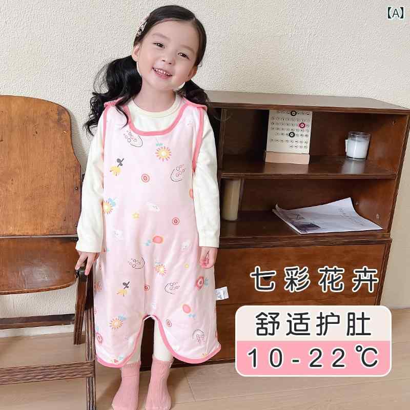 ベビー服　春秋 寝袋 ベビー 秋冬 綿 厚手 ベスト 冬 子供 睡眠 腹 保護 蹴り 防止 キルト 春秋 スタイル