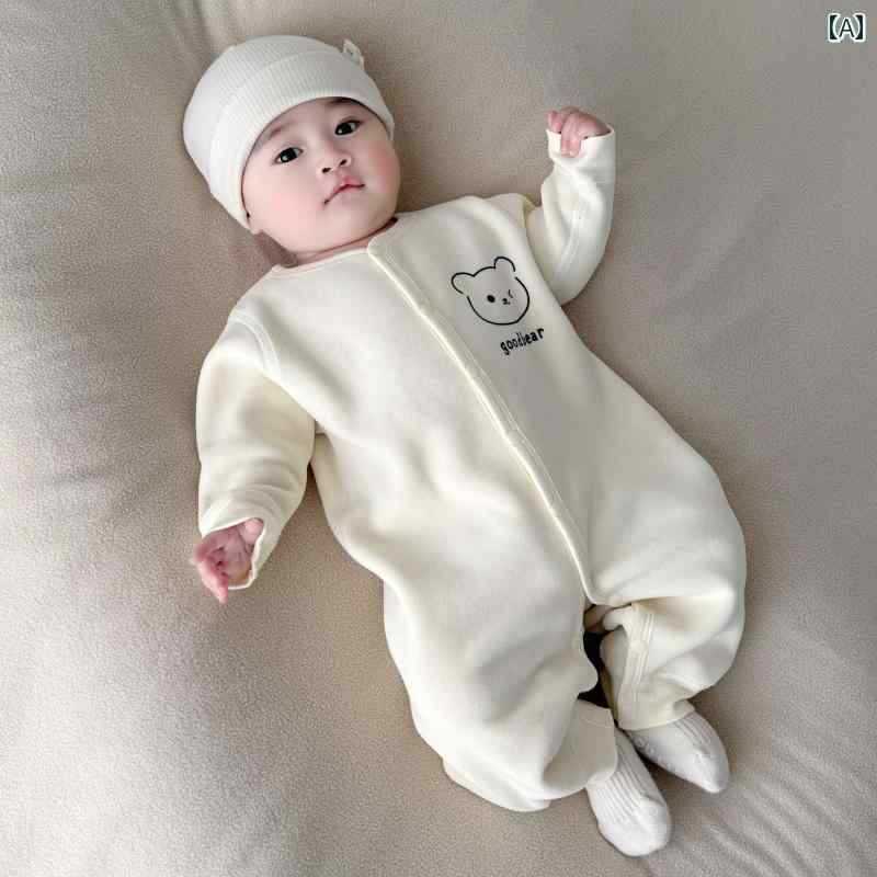 ベビー服 歳月 もの言う花 生あたたかい 飛び降りる背広 歳月冬 裏起毛 ロンパース 御坊っちゃんと 御嬢さん 天鵞絨の 野天 服 室内 ハイハイ キッズ・ベビー・マタニティ-パジャマ-キッズファッション
