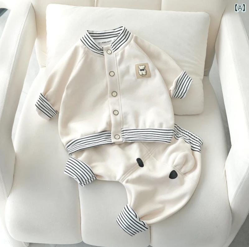 ベビー服　春秋 ベビー 服 秋 おしゃれ かわいい 綿 ジャケット スーツ 78910ヶ月 1歳の 男の子と 女の子 春秋服
