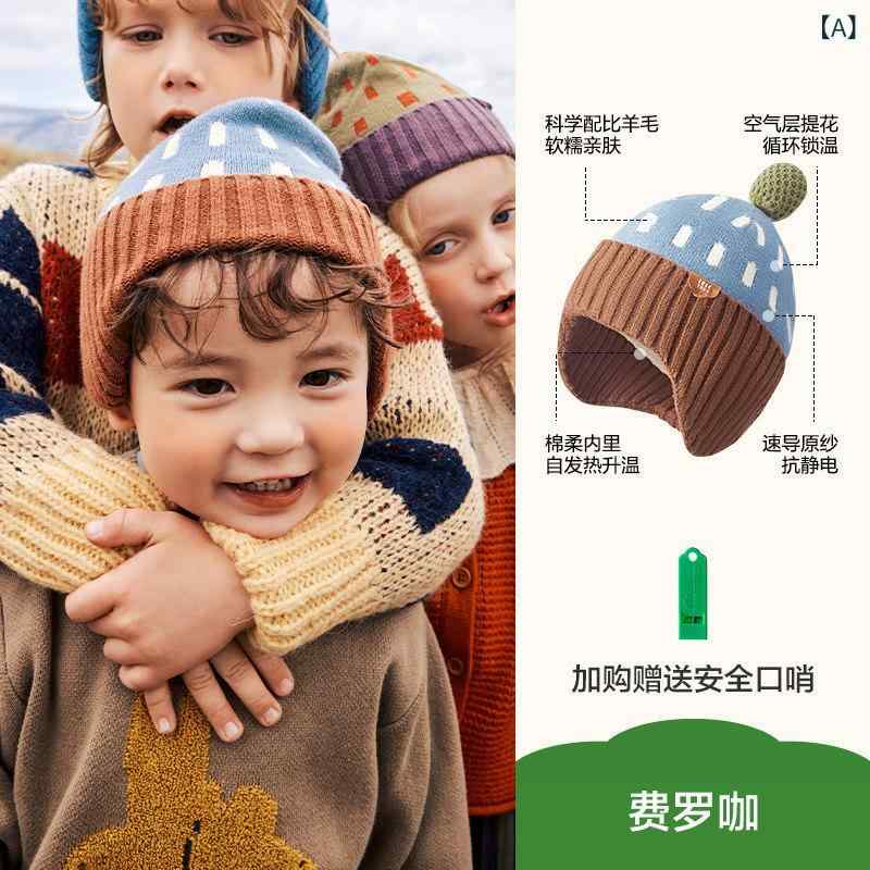 ベビー服 春秋 KK Tree 子供用 帽子 秋冬 男の子 女の子 ベビー ウール イヤーマフ スカーフ 手袋 冬 防寒