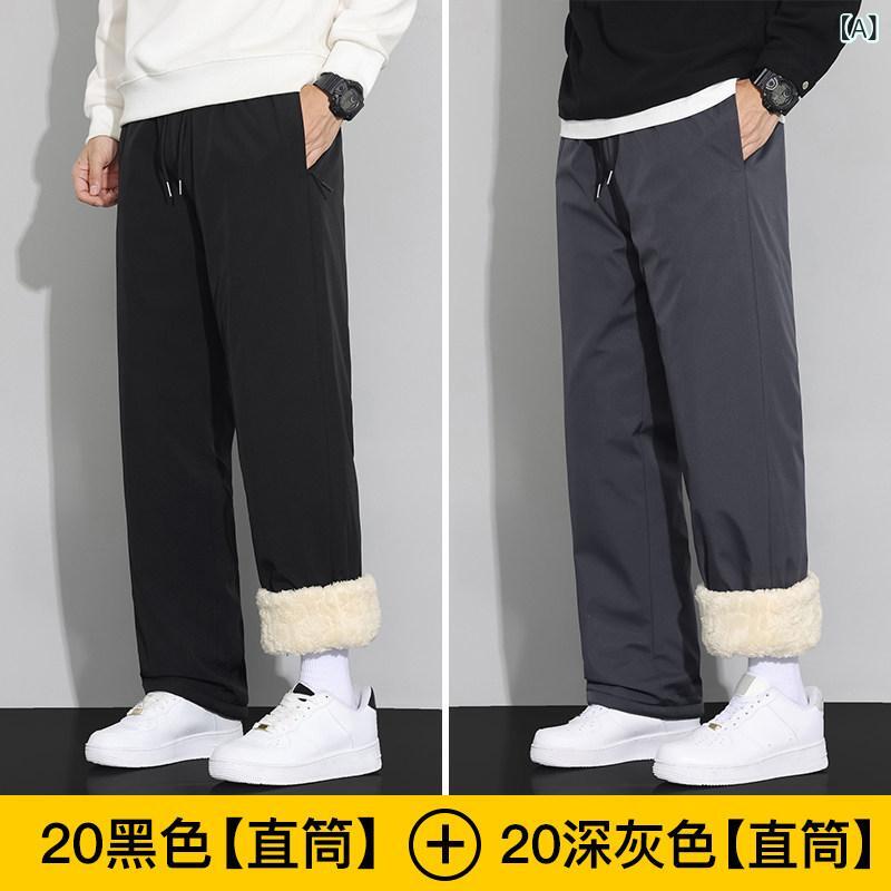 メンズ ズボン 朦朦たる ウォリアー グラフェン 子ヒツジ人はだ ズボン下 メンズ 冬 2025 裏起毛 朦朦たる 綿織物ズボン下 アサルト 心地好い