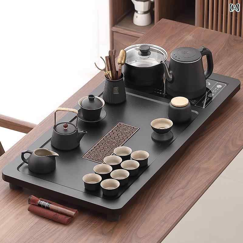 ティーセット　茶道具　茶器 ティーセット 家庭用全自動 ケトル 一 体型 ティート レイ 完全 セット カンフーティーテーブル オフィス モダン シンプル