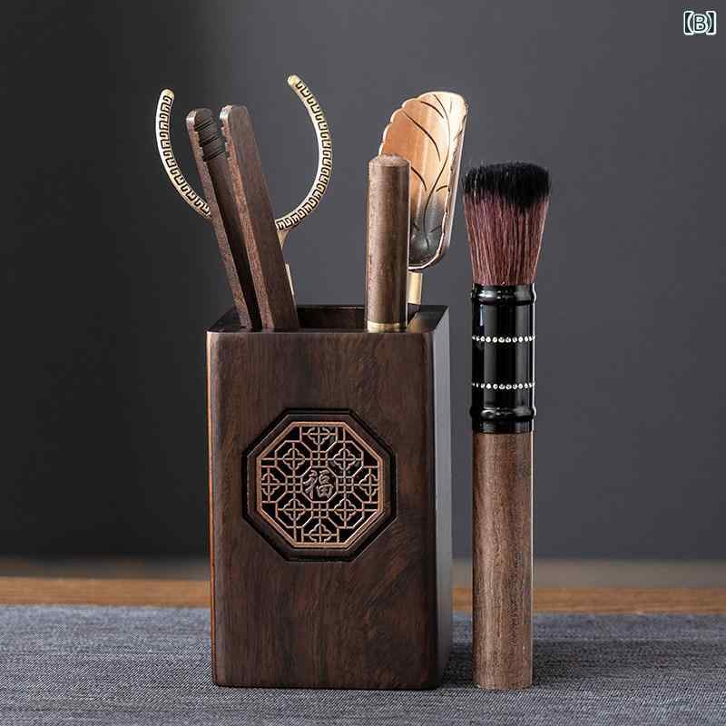 ティーセット　茶道具　茶器 黒檀 茶道 6 紳士 セット 茶器 抽出 器具 茶さじ 茶 ナイフ 茶筒 収納 カンフー アクセサリー