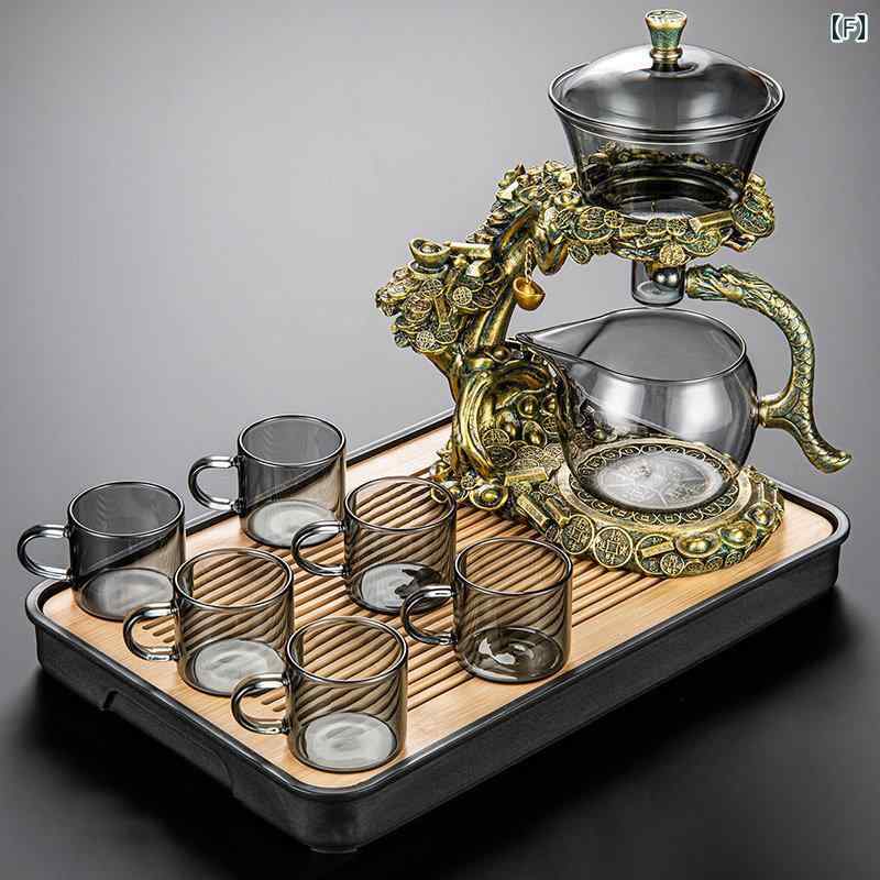 茶道具　セット　茶道 ガラス 磁気 自動 ティーセット な お茶の 醸造 ツール ホーム レセプション 高級 カンフーティーカップ 2025