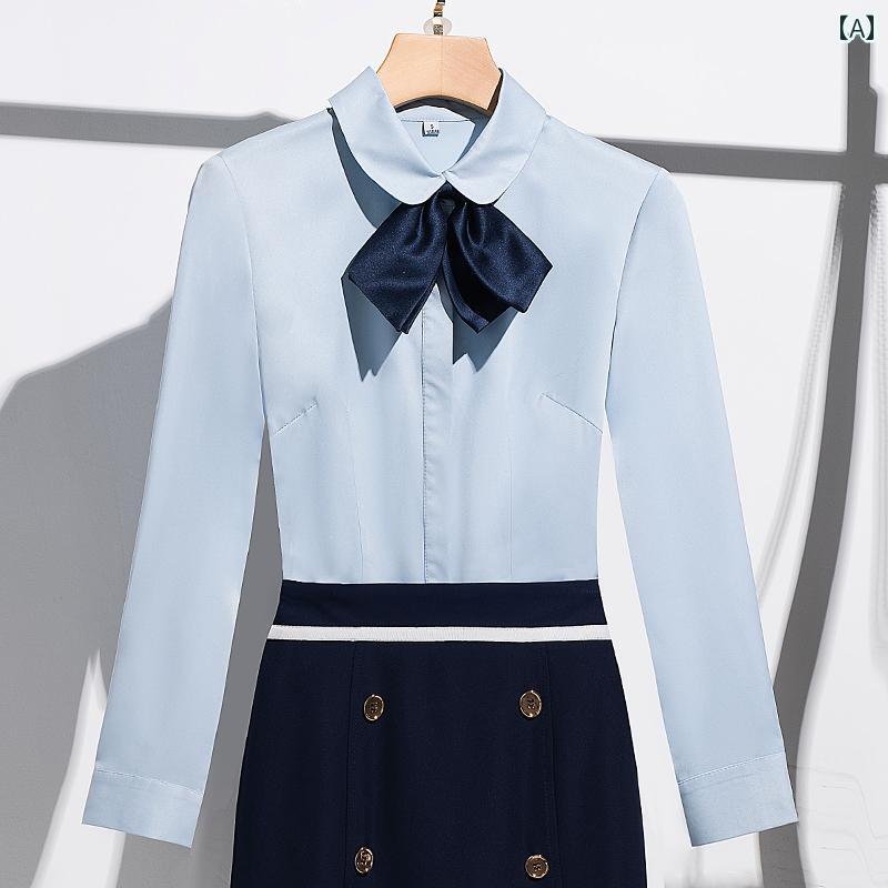 レディース　制服　スーツ スチュワーデスの プロ スーツ レディース 春秋 スカート フォーマルドレス 女性 教師 部門 ホテル フロント デスク 作業着 制服