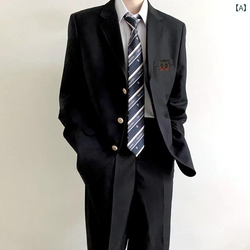 レディース　制服　スーツ 東陽 DK 制服 メンズスーツ ジャケット カップル JK チェック 柄 スカート スーツ セット 大学 春秋