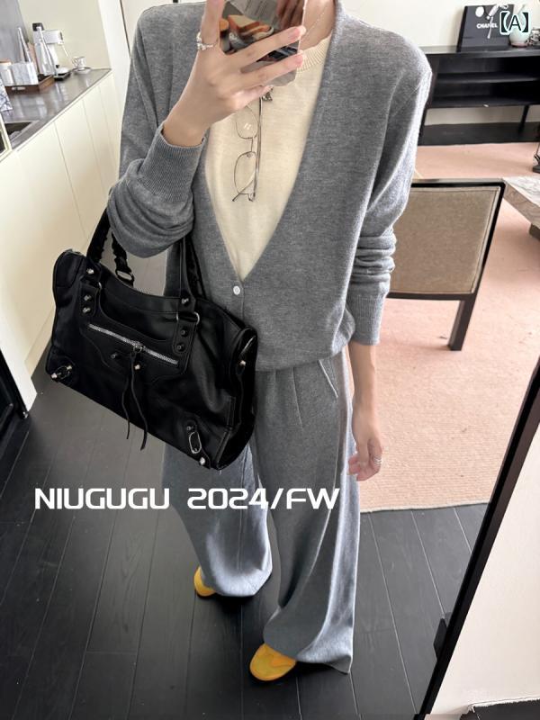 背広 背広 レディース NIUGUGU 心地好い 背広 Vのど首 如何様物 背広 長袖 ティーシャツ レディース 2025 春 御機嫌酉の方角 広広とした レッグ ズボン下