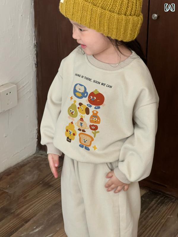 子供服　コスチューム 子供 スーツ 韓国 春秋 カジュアル スポーツ 男の子と 女の子 スウェットシャツ スウェットパンツ ベビー 幼稚園 春 スポーツウェア