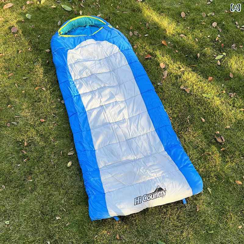 キャンプ用　寝袋　屋外 濃厚 27 kg マイナス 5度 冬用 ポータブル アウトドア キャンプ テント 防寒 保温 緊急 フード付き 寝袋