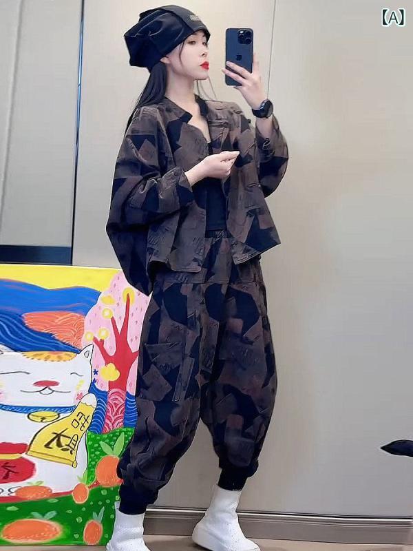 ジーンズ 表現スタイル レディース  レトロ ウォッシュ 遊撃手 ジーンズ上衣 ズボン下 背広 背広 レディース 日月 心地好い 流行り物 ジーンズ背広