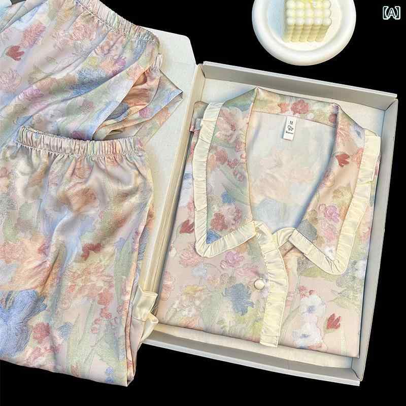 ワイドレッグ ズボン下 レディース 夏の 冷感 パジャマ レディース 半袖 遊撃手 ズボン下と ロング ズボン下 油彩の 花は 出で立つ 先で 着付ける できる 養護ホーム 服 3点 書き割り