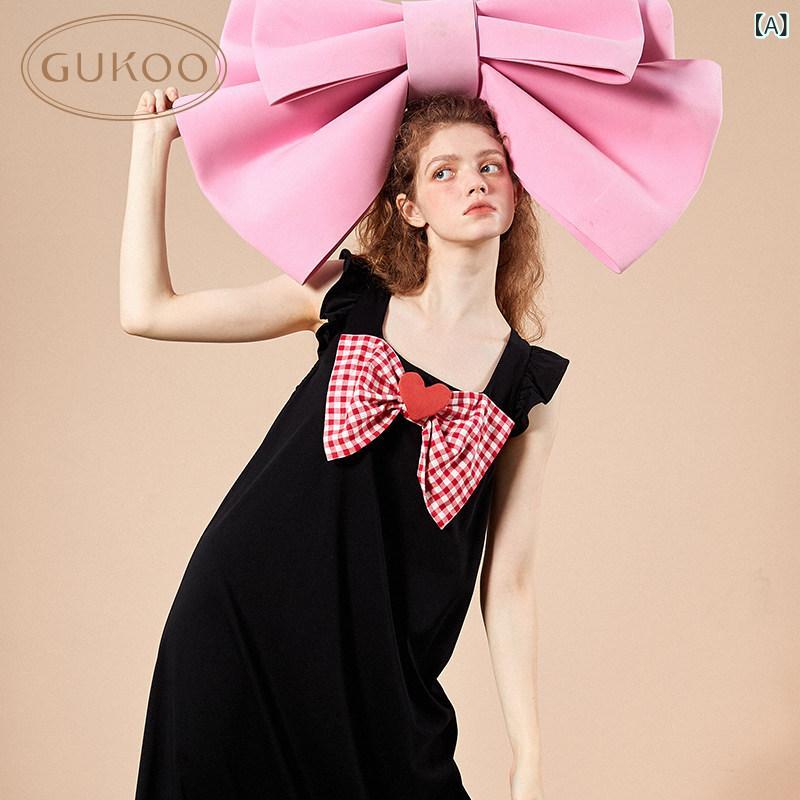 パジャマ レディース 愛くるしげ Gukoo / Guokuo パジャマ レディース 朱夏 スリング 洋弓 飛び降りる背広 愛くるしげ ナイト爵化粧着 家 着と しても 着付ける 能力のある