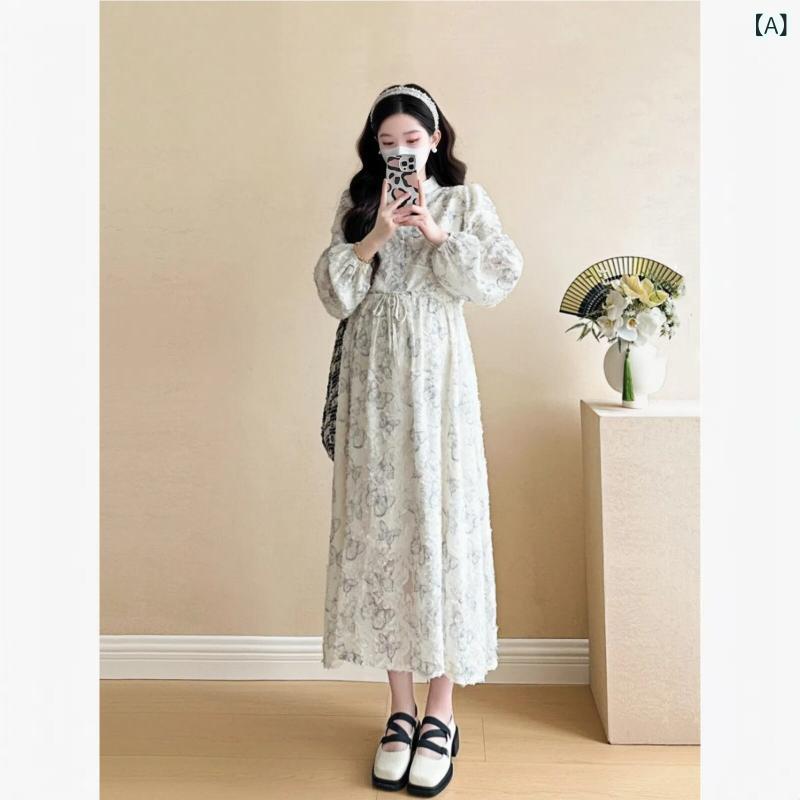妊婦用 ズボン下 レギンス 妊婦用 マタニティ 服 フレンチ 夢見鳥 ジャカード シフォン 衣裳 日月 提燈 衣袂 ロング スコート ハイエンド