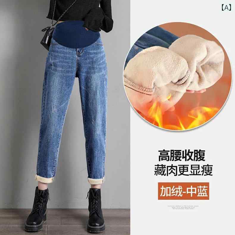 妊婦用　パンツ　レギンス 春秋 夏用の マタニティ ジーンズ 冬用 薄手 厚手 裏起毛 素材 の ママ ゆったり 大きめの ワイド レッグ ダディ パンツ