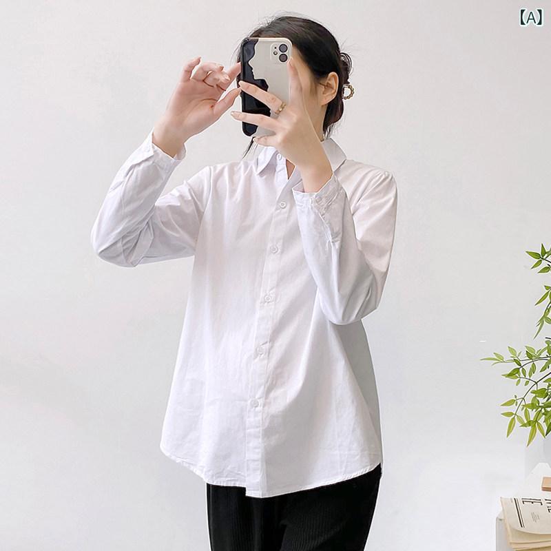 マタニティ　パンツ　レギンス 春の 専門の マタニティウェア 大きいサイズ 白 シャツ A トップス 春秋 綿 長袖 ボトムス 作業着