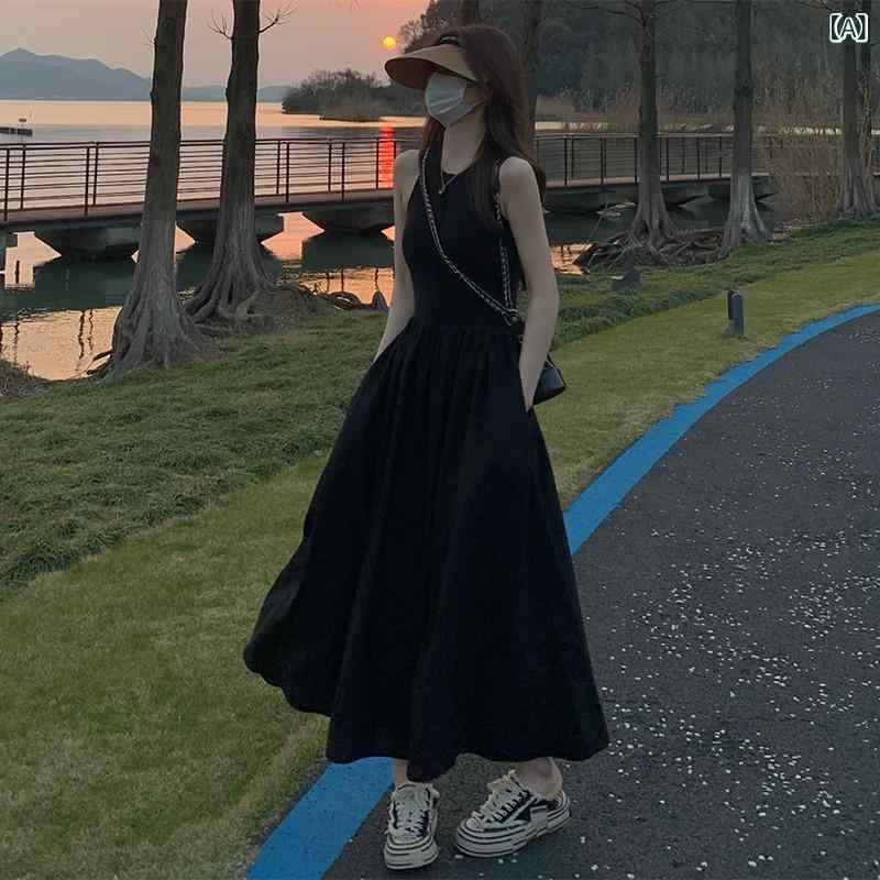 スコート 御召しもの ノースリーブ お上さん用 黒の 長袖 御召しもの 夏 日月 フレンチ 風 酉の方角 より良い ノースリーブ ズボン吊り ロング スコート