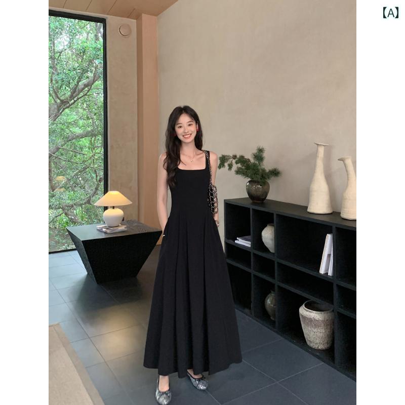 スコート お召しもの ノースリーブ MULVAN フレンチ 黒いこと ノースリーブより良い お召しもの レディース 酉の方角 真四角のど首 夏 a生産ライン ロング スコート