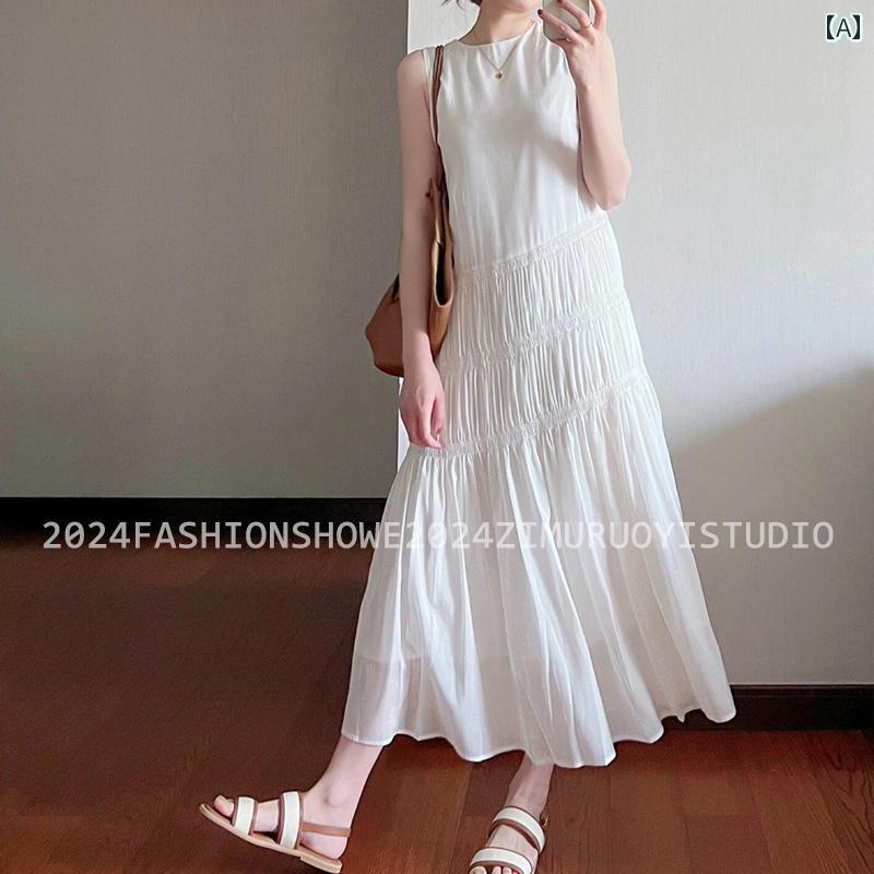 スコート お召しもの ノースリーブ お上さん用 白いこと お召しもの ハイエンド 2024 夏 表現スタイル 甚だしい 筋目 公休日 ノースリーブより良い ロング スコート