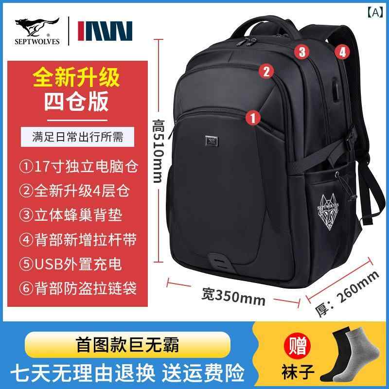 リュック　アウトドア　旅行 Septwolves バック パック メンズ メンズ大容量 ビジネス トラベル バッグ パソコン スクール ラゲッジ 13,382円