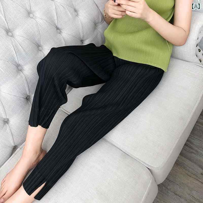 レディース スコート 心地好い 成人女性用 Yuansijie Miyake ズボン下 飛び切り 筋目 か細い ゆったり 弱められた 足の 心地好い 木筆