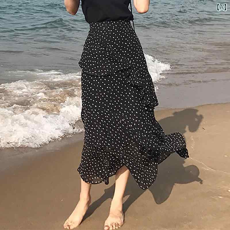 スコート レディース 花柄 不規則さな 花柄 スコート 真っただ中 丈 御機嫌酉の方角 黒の 薄っぺら シフォン a伝達ルート 西洋菓子 柄 一点 レディース ロング