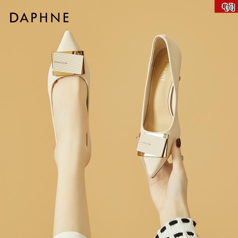 ハイヒール　シューズ　レディース Daphne ハイヒールの レディース 靴 薄型 ヒール 2024 夏の 革靴 夏 マッチング スカート シングル