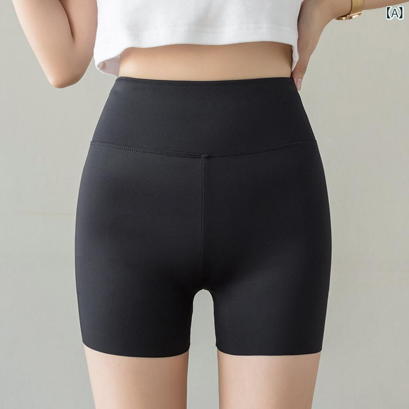 レディース　レギンス　シャーク 夏に 着用 できる 女性 用 冷感の 七分丈 シャーク レギンス。 薄手 タイト お腹 引き締め ヒップ アップ ヨガ バービー 露出 防止 安全 パンツ。