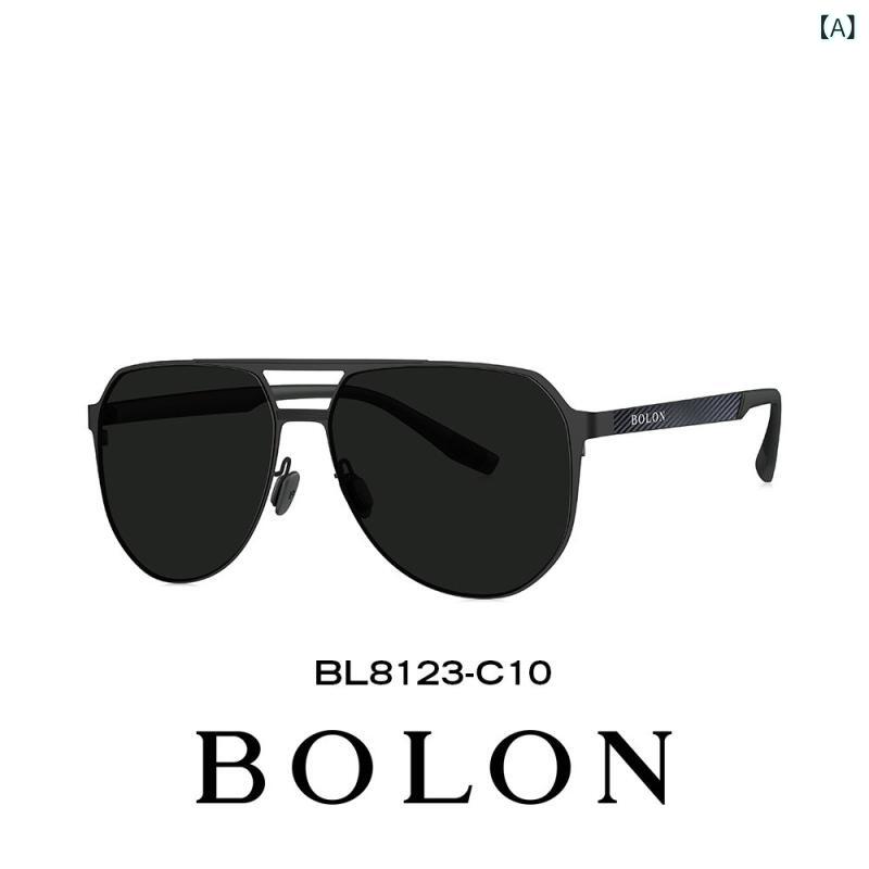 黒眼鏡 水晶体 今めかしい BOLON ティラノサウルス・レックス 黒眼鏡 25 新型 鉄道車両 ボン 衣料繊維 偏光 飛行士 ドライビング メンズ BL 8123