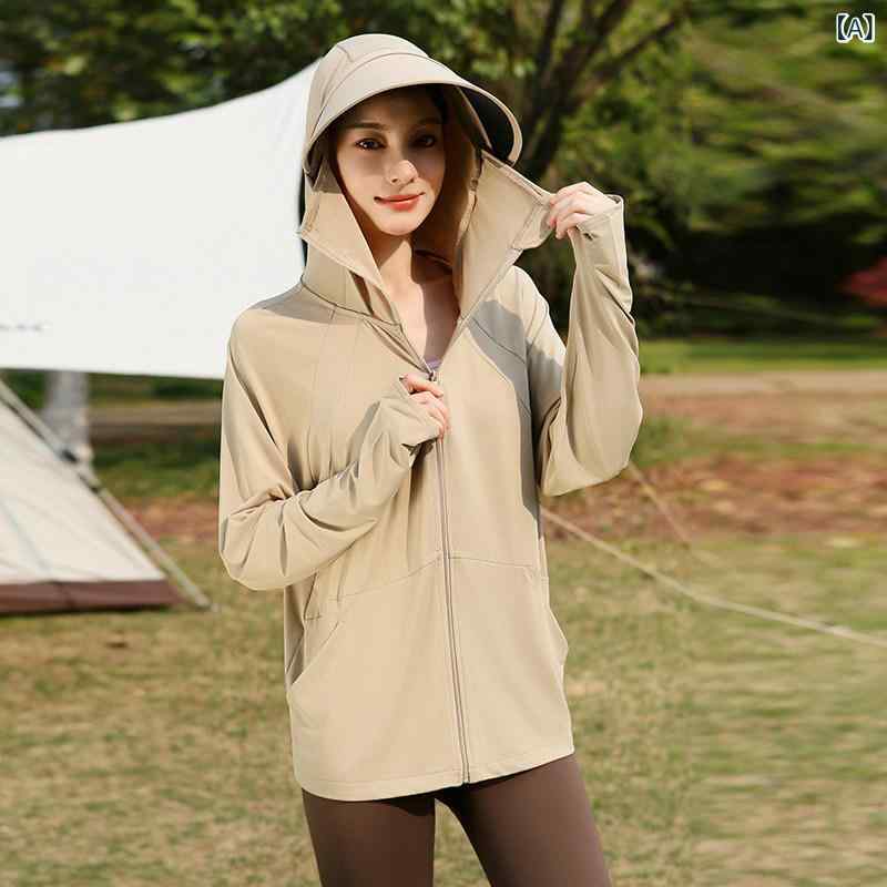 パーカー　薄手　カジュアル 2025夏用 女性 用 冷感 日焼け防止 服 ゆったり 紫外線 防止 薄手 ジャケット 通気性の ある サイクリング用 プロ用