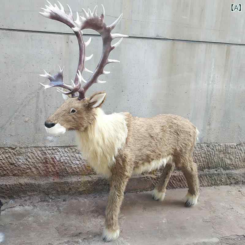 おもちゃ　動物　かわいい 大きい クリスマス 鹿の シミュレーション 動物 ヘラジカ トナカイ 小道具 レイアウト 装飾品