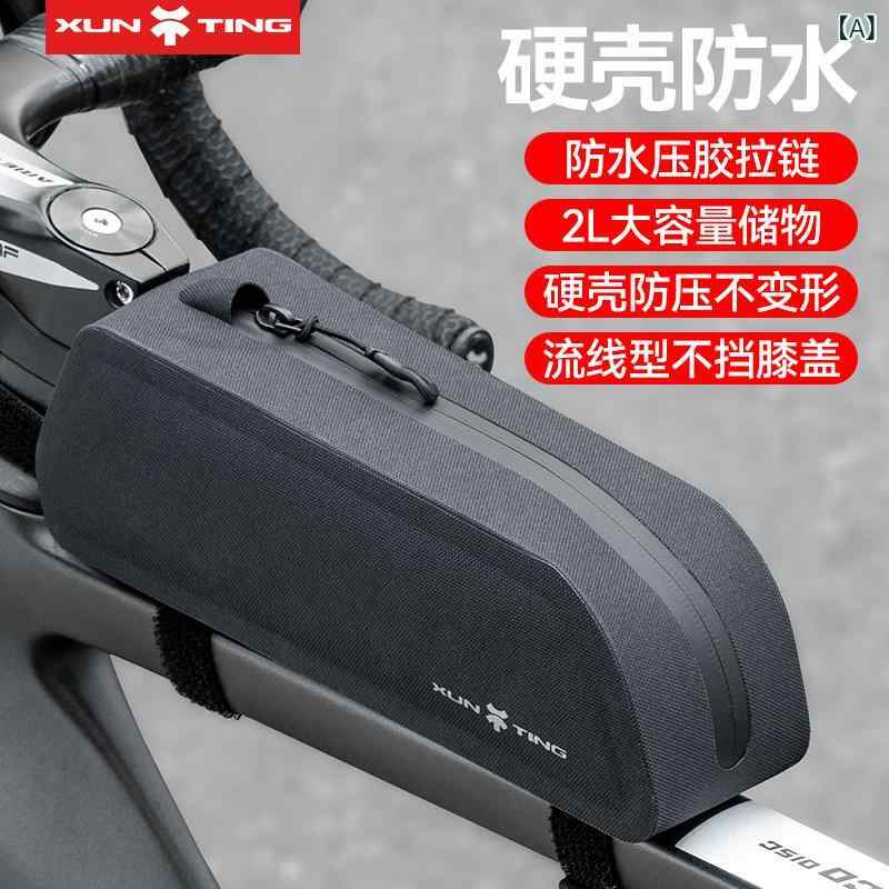 自転車　ホルダー　バッグ Xunting 自転車 バッグ 防水 フロント ビーム トップ チューブ スマートフォン マウンテンロード バイク サイクリング アクセサリー