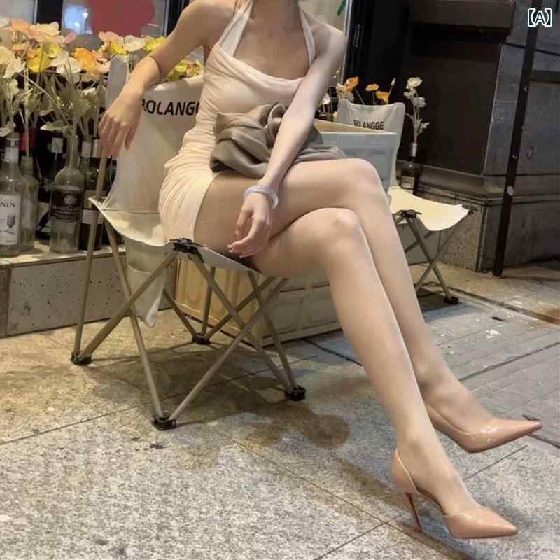 レディース　ヒール　シューズ 魅惑的 2025 春夏の オンライン シングル シューズ 女性用 尖った つま先 女性 カット メンズ サイド 空 スティレット OL 通勤用 ハイヒール
