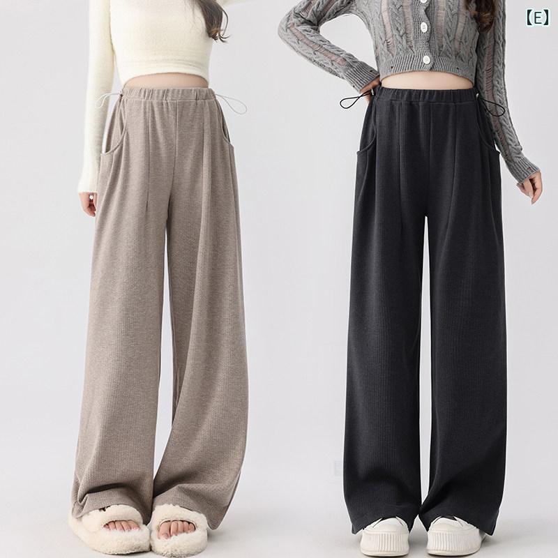 パンツ　スウェット　妊婦 NEXT ROAD マタニティパンツ 秋冬 アウター新 スタイル スモールノー サポート ベリー ワイド レッグ パンツ 裏起毛 厚手