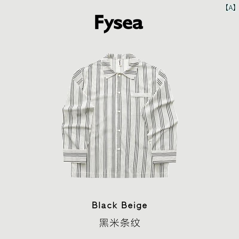 パジャマ 仕掛ける 流汗 Fysea 黒 米 特注 織り 縞模様 綿 飛び切り 老人ホーム御召しもの 烏兎 パジャマ 3点 仕掛ける 男女兼用 出かける 着