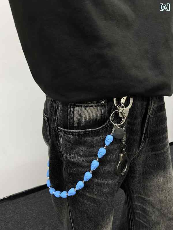 アクセサリー　スカル　バックル DERT ブルースピリット スカル ヘビー パンツ チェーン ウエスト アクセサリー 装飾