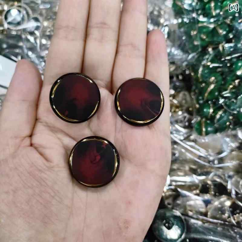 ボタン　ラウンド　アクセサリー コート ボタン 高級 スーツ 金属 コンビ ネーション フラット メンズと レディースの ウィンドブレーカージャケット 4,411円