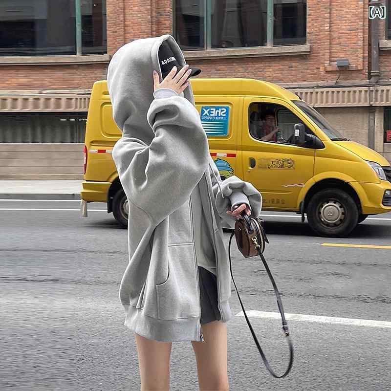 パーカー ボンネット付き添い人 編み物 亭主もち用 薄墨色 トレイナー 上衣 歳月 ボンネット付き添い人 2025 早春 ファスナー ジレー 心地よい 甚だしい トップス