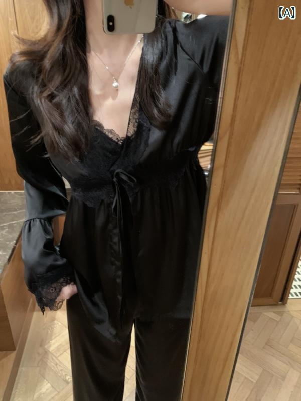 レディース　パジャマ　スウェット　上下 フランス製 高級 冷感 パジャマ 女性用 夏 2024 春秋 サスペンダー ホームウェア スリーピーススーツ 胸 パッド 付き