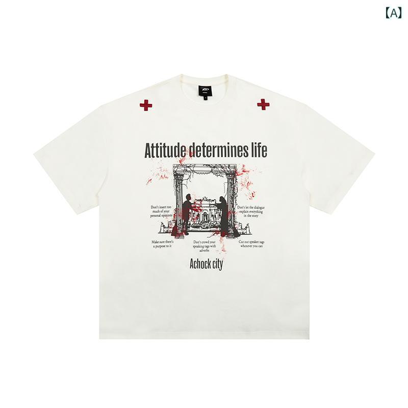 プルオーバー レディース 可愛らしい 【 Achock 公式的 バス発着場】 アメリカン 刷り上げる 半袖 プルオーバー 男女兼用 2025 表どおり 流行り物 二人組 トップス
