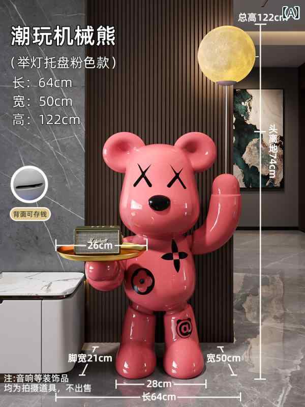 クマ ぬいぐるみ 大きい 大きい の 暴力的な クマの 飾り リビング ルームの テレビキャビネットの 隣に ある 床 置きの ホームデコレーション ハイエンド 雰囲気と 上品|みやショップ店