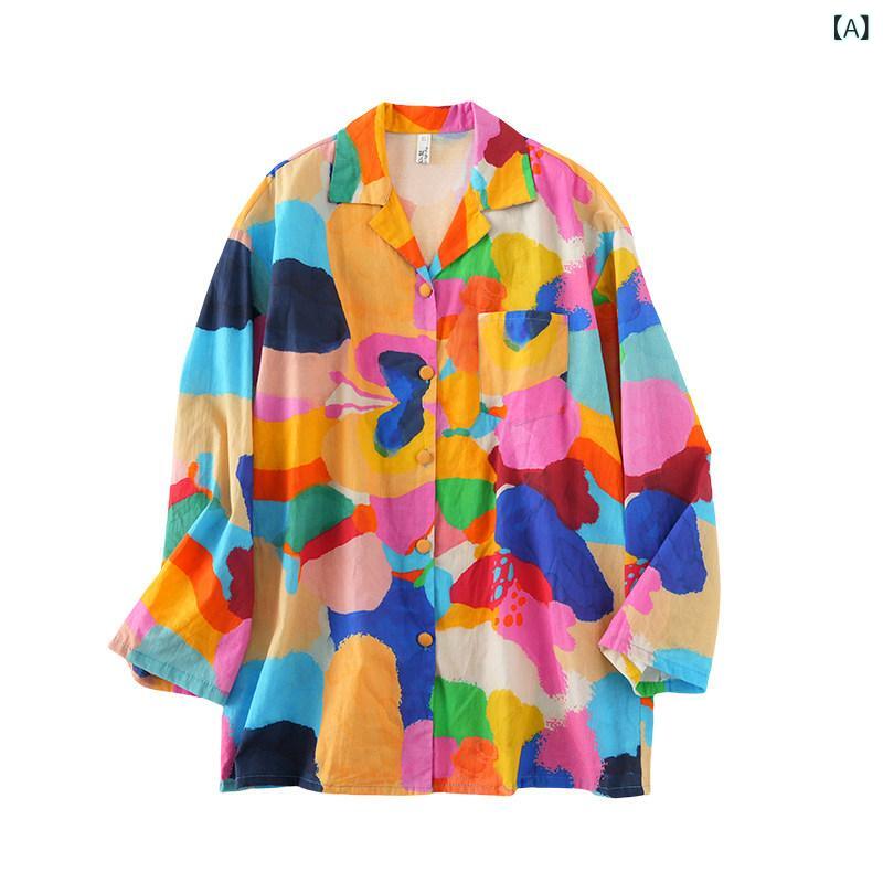 パジャマ レディース 上下 春夏 レトロ ドーパミン カラー フレンチ イン 高級 パジャマ スーツ 女性 カップル 綿 アウターウェア ホームウェア
